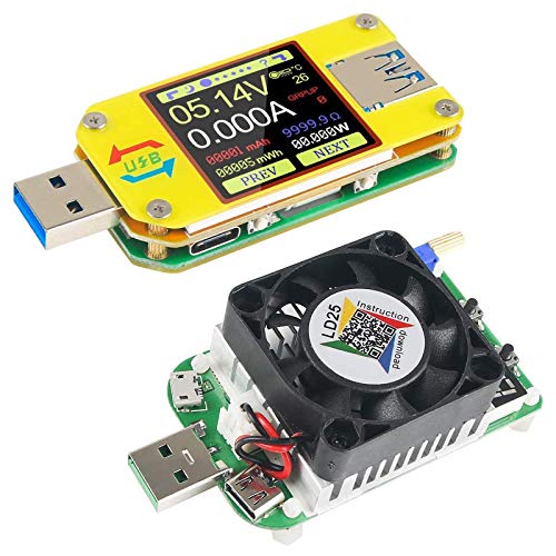 MakerHawk UM34C USB 3.0 Multimeter Blue tooth USB Voltmeter Ammeter and USB Electronic Load Tester Resistor USB Voltage Current Battery Power Capacity Charger Temperature Load Meter Tester”值存在冲突。如果您操作的是 ASIN“B07DL5H