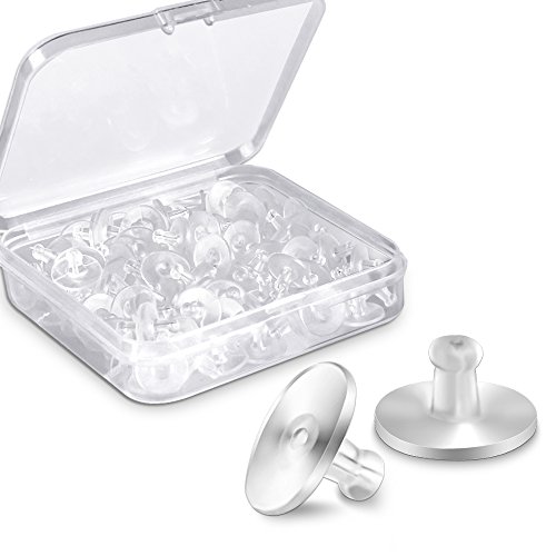 120 Pack Clear Rubber Earring Safety Backs Clutch Earring Pad