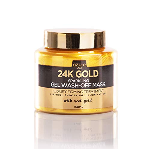 24K Gold Luxury Sparkling Gel Wash Off Firming Mask â€“ Removes Blackheads, Dirt & Oils | Firms & Rejuvenates | Wrinkle, Fine Line & Acne Scar Reducing â€“ 150ml