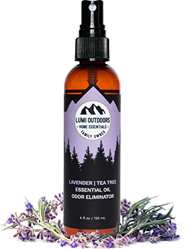 Natural Shoe Deodorizer Spray & Odor Eliminator by Lumi Outdoors - Lavender Tea Tree Essential Oil Odor Eater