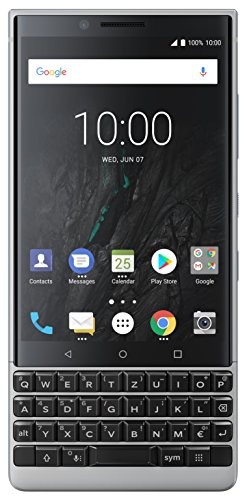 BlackBerry KEY2 64GB (Single-SIM, BBF100-1, QWERTZ Keypad) (GSM Only, No CDMA) Factory Unlocked 4G/LTE Smartphone (Silver) - International Version