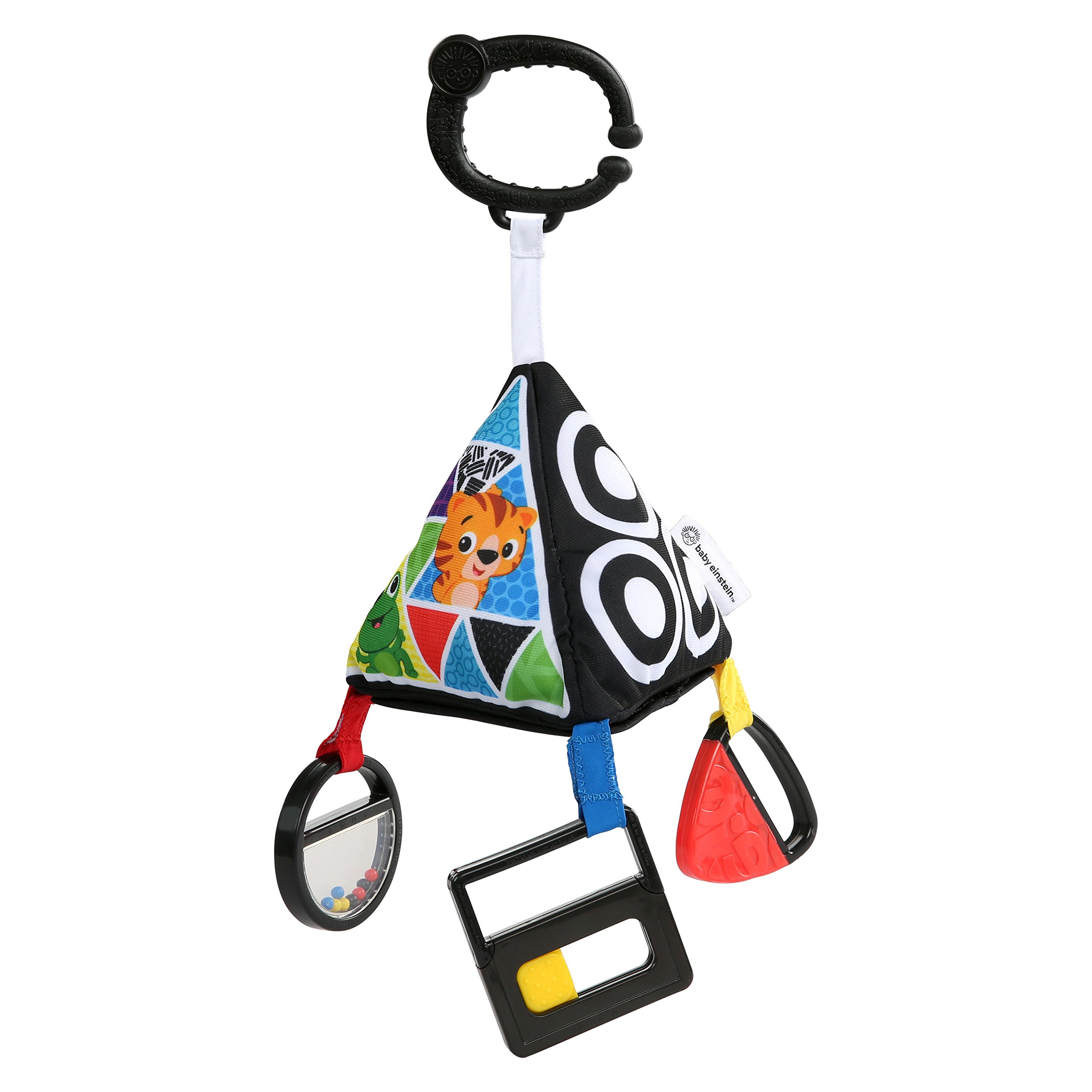 Baby Einstein Playful Pyramid High Contrast Take-Along Toy, Newborns and Up