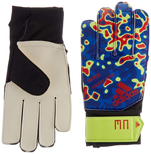 adidas Predator Junior Manuel Neuer Goalkeeper Gloves, Solar Yellow/Football Blue/Active Red, Size 6