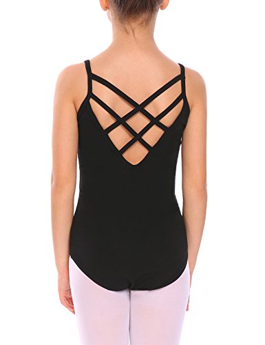 Kidsmian Little Girls' Camisole Leotard with Cross Straps Back Dance Ballet Gymnastics