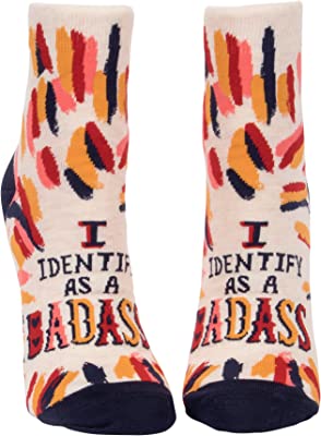 Blue Q Women's Ankle Socks I Identify As A Badass