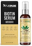 Biotin Hair Growth Serum Spray - For Men & Women With Fine, Thinning Hair - Fragrance Free & Sulfate Free DHT Blocking Hair & Beard Growth Formula, 2oz by TruePure