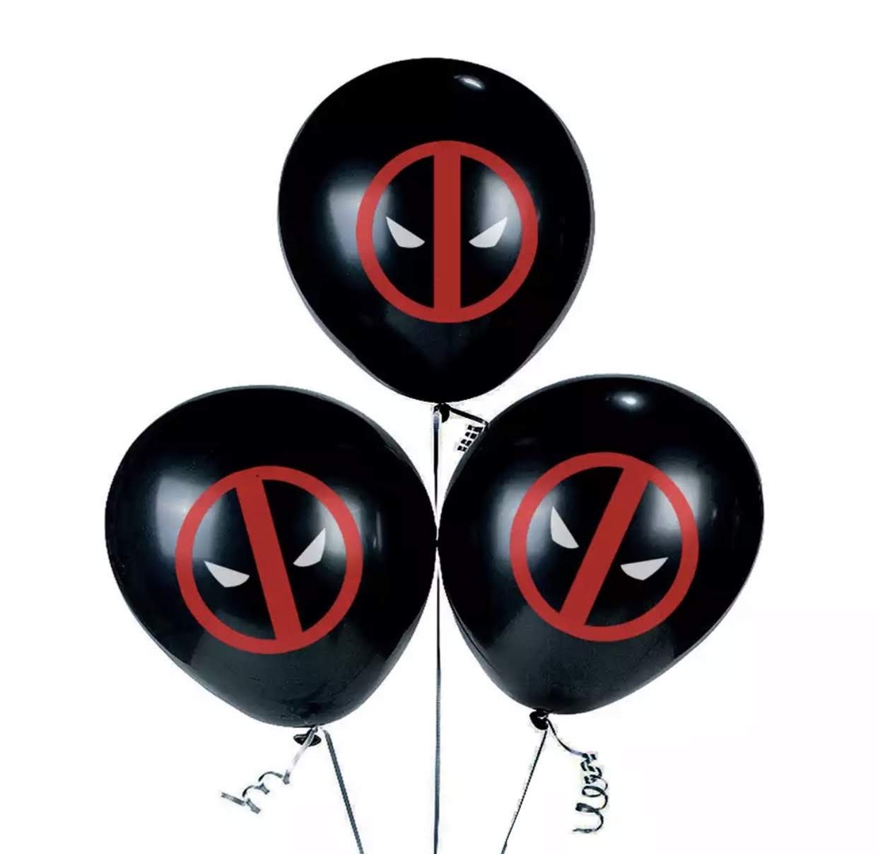 Book Cover Marvels Deadpool 12 Piece Latex Party Balloon Set 12 inch Black