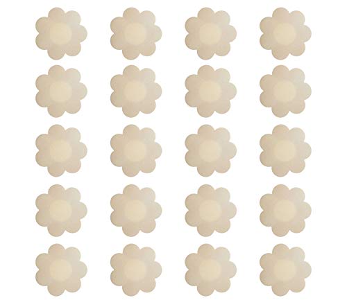 Hiramex 20 Pairs Nipple Breast Covers, Disposable Breast Pasties Adhesive Bra Nippleless Cover