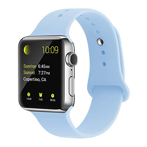 YunTree Apple Watch Band Replacement for 38mm 42mm iWatch Sports Band Comfortable Silicone Strap for Apple Watch Series 1 2 3 S/M M/L Size