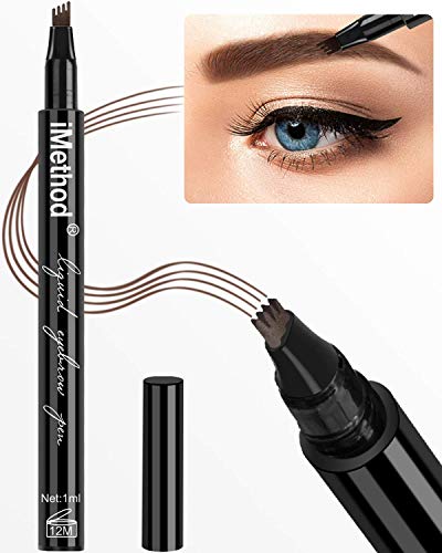 Microblading Eyebrow Pen - Eyebrow Tattoo Pen by iMethod, Creates Natural Looking Eyebrows Effortlessly and Stays on All Day, Dark Brown