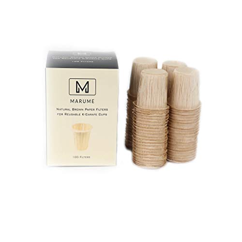 100 Natural Brown K-Carafe Coffee Filter Paper 4 (CUP) for Keurig 2.0 - Refills for Reusable K-Carafe (Natural Brown & Unbleached)