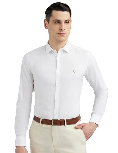 Allen Solly Men's Cotton Slim Fit Shirt (ASSFWMOFO48848_White_39)