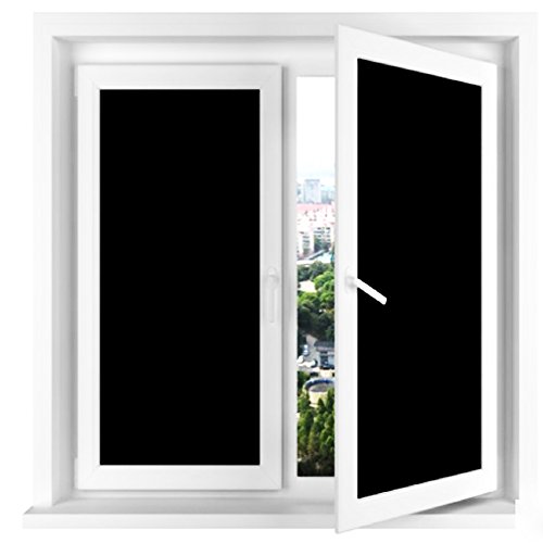 Vivi Do Blackout Window Film,Static Cling Window Tint 100% Light Blocking Glass Film for Privacy,Home Security,Insulation, and Day Sleep - No Residue, UV Prevention, Easy Removal (17.7" x 78.7")