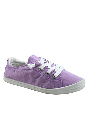 Soda Zig-s Women's Causal Flat Heel Slip On Lace Up Look Sneaker Shoes