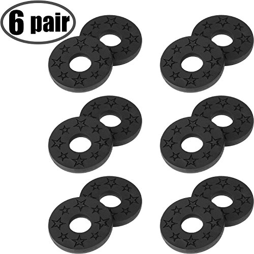 Anwenk Guitar Strap Locks Premium Strap Blocks Guitar Protector Black, 6Pair