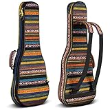 CAHAYA Concert Ukulele Bag Ukulele Case 23 Inch Soft 0.35 Inch Thick Padded with Adjustable Straps