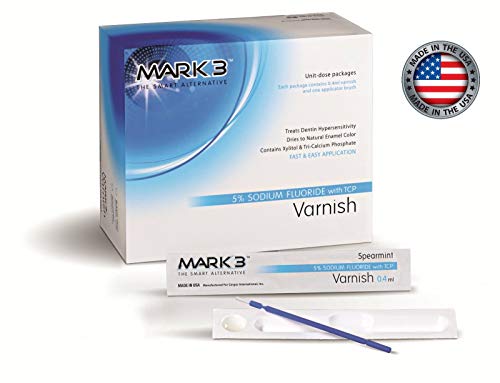 Varnish 5% Sodium Fluoride Unit-Dose Package (2 x 5 Pcs) Bubblegum, Mint or Caramel - Made in USA (Mint)