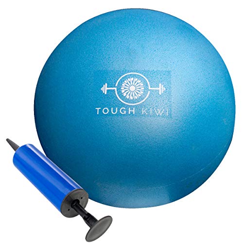Book Cover Tough Kiwi 9 Inch Mini Exercise Ball and Pump - Home Fitness Workout Ball for Stability, Barre, Pilates, Yoga, Core Training and Physical Therapy