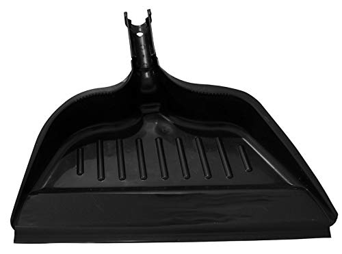 Edward Tools Heavy Duty Plastic Dust Pan - Snap attachment to standard brooms - Rubber edge for easy sweep of small items