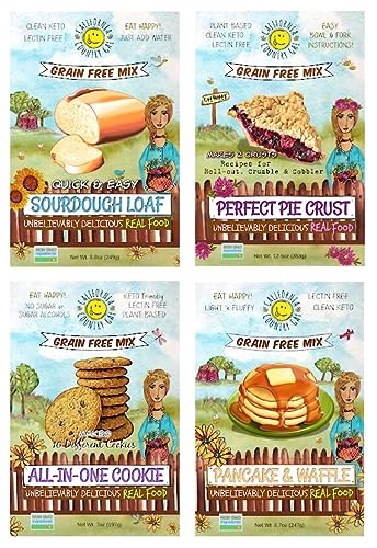 Clean Keto Baking Mixes - Variety 4 PK by California Country Gal | Low Carb | Paleo | 100% Grain Free | Gluten Free | Lectin Free | No Added Sugars or Starchy Flours