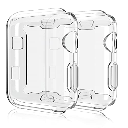 for Apple Watch 42mm Case iWatch Screen Protector TPU All-Around Protective Case Clear Ultra-Thin Cover for Apple Watch Series 3, 2 Pack case (Clear, for 42mm Apple Watch case)