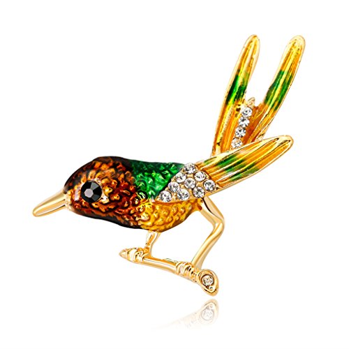 JAGENIE Bird Animal Brooch Pins Jewelry Women Colorful Banquet Fashion Decorate Corsage