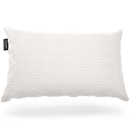 Book Cover Cosy House Collection Luxury Bamboo Shredded Memory Foam Pillow - Adjustable Fit - Removable Fill - Ultra Soft, Cool & Breathable Cover with Zipper Closure (Queen)