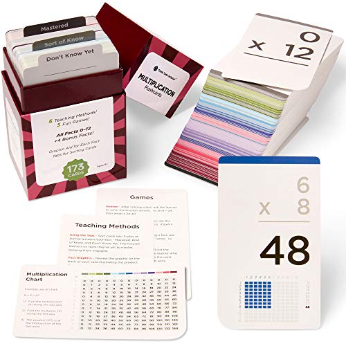 Book Cover Think Tank Scholar 173 Multiplication (TIMES TABLES) Flash Cards | All Facts 0-12 Colour Coded | Best for Kids in Year 4, 5, 6, & 7 (KS1 & KS2)