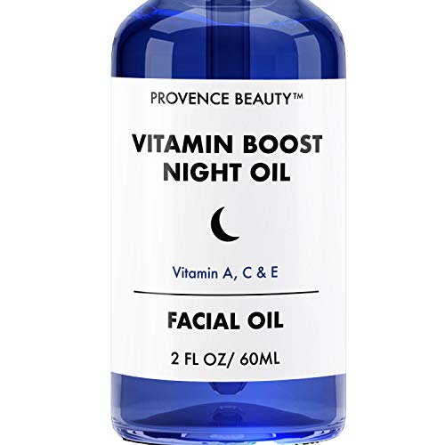 Vitamin Boost Night Facial Serum - Vitamin A, C and E for Anti-Aging, Wrinkle & Fine Line Reduction, Brightening, Damage Repairing Solution - 2 Fl Oz