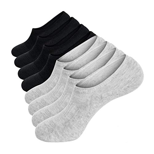No Show Socks Women&Men 8 Pairs Cotton socks,Thin Non Slip Invisible Socks,Comfort Low Cut Socks(size 4-9.5).