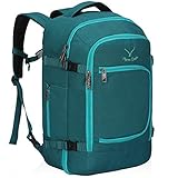 Hynes Eagle Travel Backpack 40L Flight Approved Carry on Backpack Men Large Cabin Weekender Laptop Backpack Women 15.6 inches Teal 2018