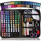 ARTIKA Sewing Kit for Adults and Kids (119 PCS) - Small Beginner Set w/Multicolor Thread, Needles, Scissors, Thimble & Clips - Emergency Repair and Travel Kits - Sewing Accessories and Supplies