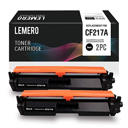 LEMERO Replacement for HP 17A CF217A Toner Cartridge with Chip - for HP Laserjet Pro M102w Laserjet Pro MFP M130fw M130nw M130fn (2 Pack)