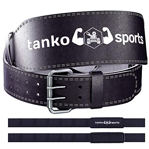 Tanko Sports Weightlifting Deadlift Belt for Men & Women â€“ Great Squat Belt for Crossfit and Powerlifting + Bonus Lifting Straps