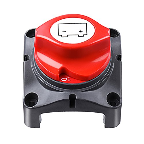 Audew Battery Switch 12V - 48V Battery Cut Off Switch Waterproof Master Isolator Dual Battery Disconnect Switch for Boat, Marine, RV, Car, ATV Vehicles