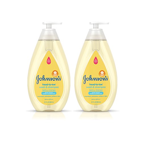 Johnson's Head-to-Toe Hypoallergenic & Paraben-Free Baby Wash & Shampoo Twin Pack, 2 x 27.1 fl. oz
