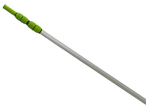 Aqua Select Heavy Duty Telescopic Twist-Lock Swimming Pool Vacuum Pole | EZ-Clip Release Mechanism | Rubber Grip | 6' - 18' Pole Extension | Attach to Pool Brushes, Nets and Skimmer Nets