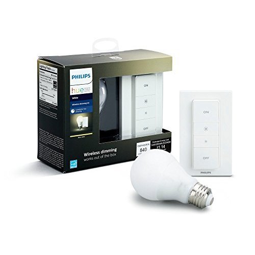 Book Cover Philips Hue White Ambiance Smart Dimming Kit,Installation-Free,1 Bulb, 1 Dimming Switch, Exclusive for Philips Hue Lights, Works with Alexa, Apple HomeKit and Google Assistant ,(California Residents)