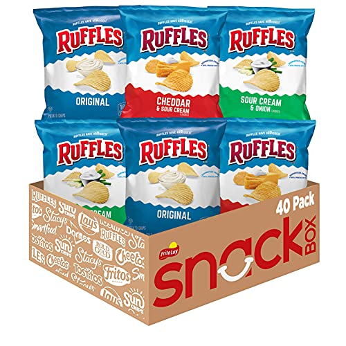 Book Cover Ruffles Potato Chips Variety Pack, 40 Count