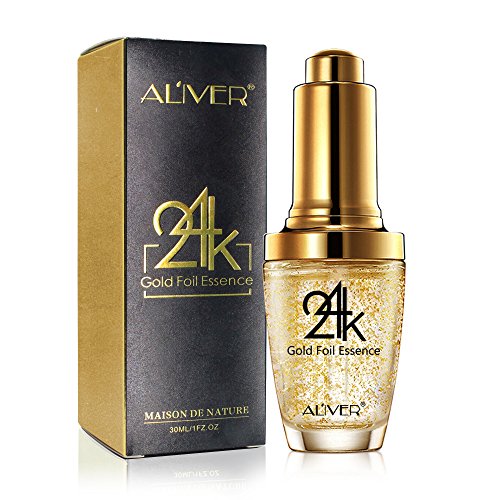 Book Cover Moisturizer Serum for Face and Eye Area, 24K Gold Essence Anti Aging Wrinkle Moisturizing Firming Face Cream Treatment for Women Skin Care (Aliver)