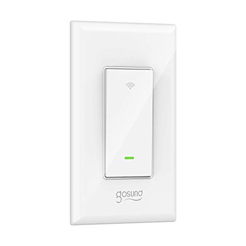 Smart Switch, Gosund Smart Light Switch Works with Alexa, Google home and IFTTT, with Remote Control and Schedule, Neutral Wire Required, Single-Pole, No Hub required, ETL and FCC listed