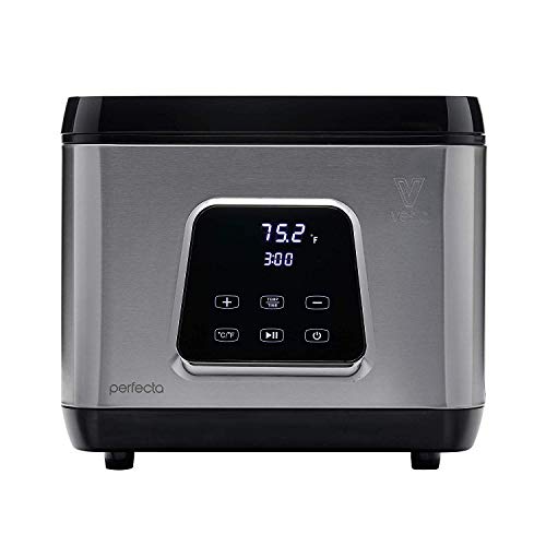 Book Cover Sous Vide Water Oven by Vesta Precision - Perfecta | Powerful Pump Design | Accurate Temperature | Touch Panel or Wi-Fi App Control | Max/Min Water Level | 650 Watts | 10 Liter Capacity