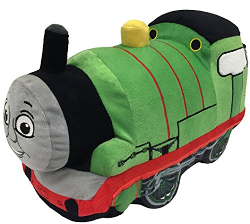 Book Cover Mattel Thomas and Friends Plush Stuffed Percy Pillow Buddy - Kids Super Soft Polyester Microfiber, 15 inch (Official Mattel Product)