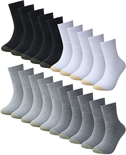BAOMOSI Men's Premium Cotton Quarter Athletic Sock Moisture Wicking Cushion Athletic Casual Socks 6 12 20-Pack