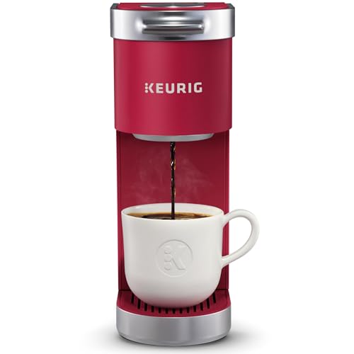 Keurig K-Mini Plus Maker Single Serve K-Cup Pod Coffee Brewer, Comes with 6 to 12 Oz. Brew Size, Storage, and Travel Mug Friendly, Cardinal Red
