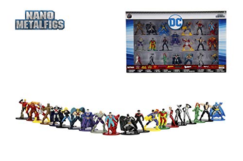 Jada Toys Nano Metalfigs DC Comics Wave 2 Metals Die-Cast Collectible Figures (20 Piece), 1.65", Multi-Color