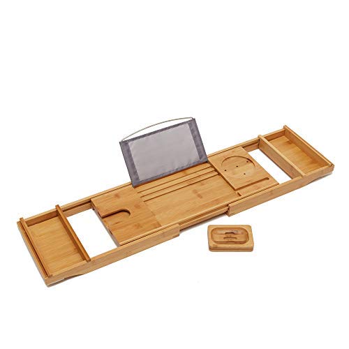Teeth Whitening Kit,Professional Tooth Whitening Solution,Home Teeth Whitening Kit,Bath Caddy/Bathtub Tray - 100% Bamboo Bathtub Tray Caddy - Bath Tray for Tub - Slip Resistant Bathtub Caddy