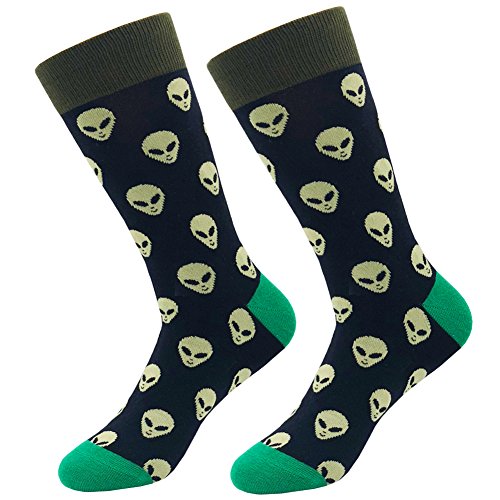KoolHour Mens Fun Crew Socks Novelty Crazy Colorful Cotton Casual Dress Socks