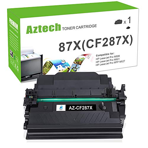 Aztech Compatible Toner Cartridge Replacement for HP 87X CF287X 87A CF287A Enterprise M506 M506dn M506n M506x Pro M501 M501dn M527 M527dn Printer (Black, 1-Pack)
