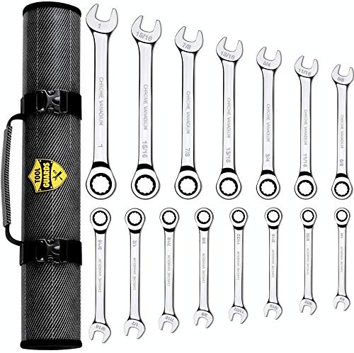 Ratcheting Wrench Set - Unbreakable - (15 Pieces INCH)